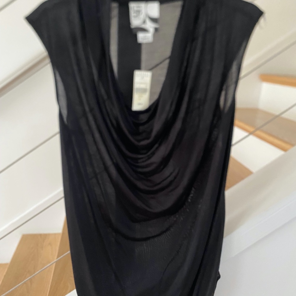 Women’s Coop for Barney’s New York Drape Neck  Sleeveless Top